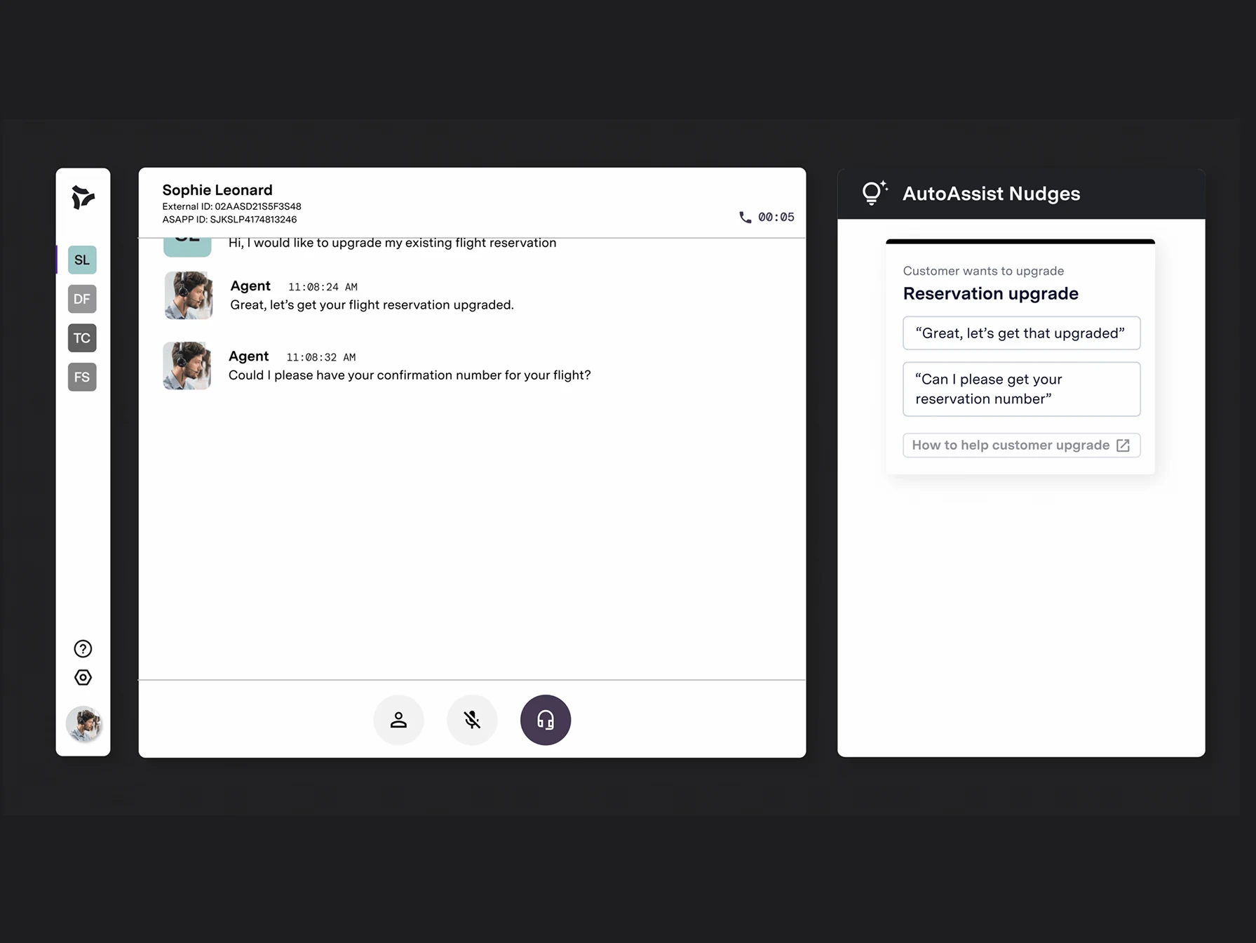 AutoAssist interface