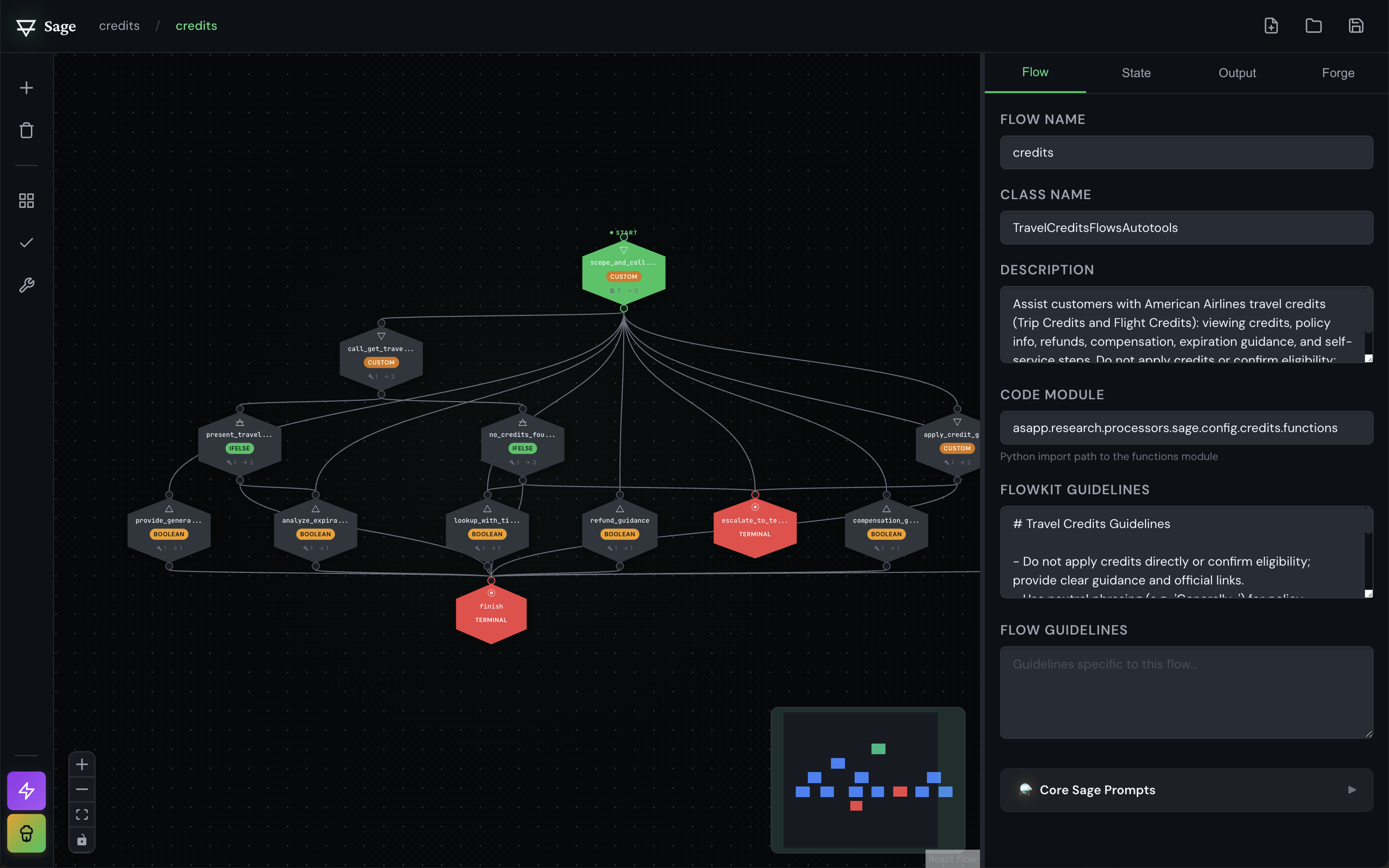 Research team prototype, hexagonal nodes color-coded by transition type
